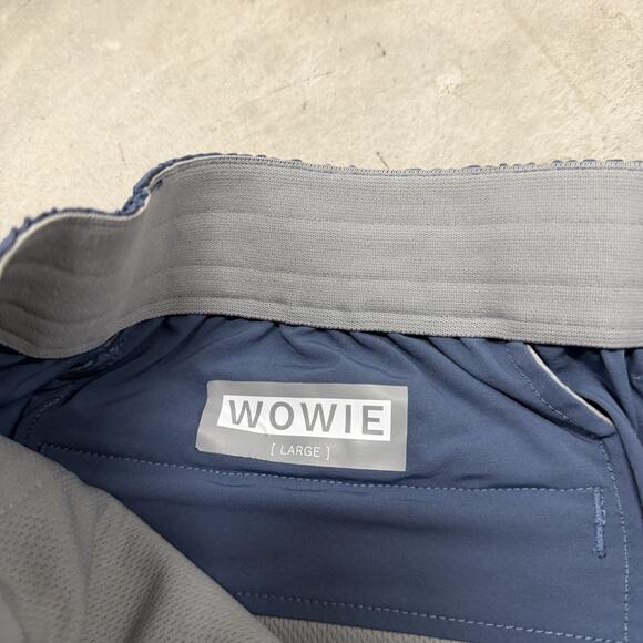 Wowie Shorts Mens Large Blue Performance Elastic Waist Lightweight Casual Golf - Picture 7 of 7